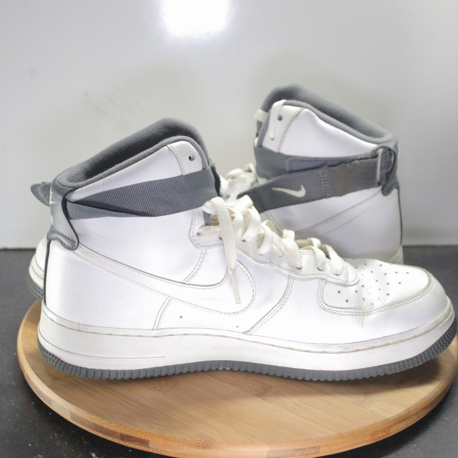 Nike Af1 Air Force 1 High Sz 11.5Mens 008389 White Wolf Gray Basketball Sneakers