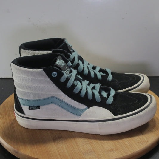 VANS Sk8-Hi Fabiana Delfino 7youth=8.5womens 007921 Black Blue Skating Sneakers