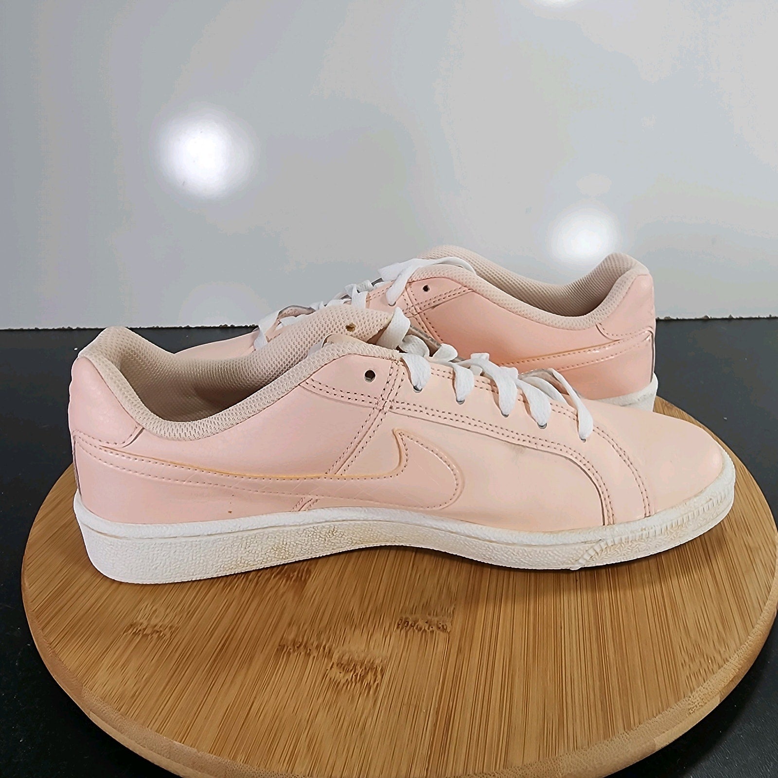 Nike Court Royale Sz 9 Womens 009566 Washed Coral Pink Leather Casual Sneakers