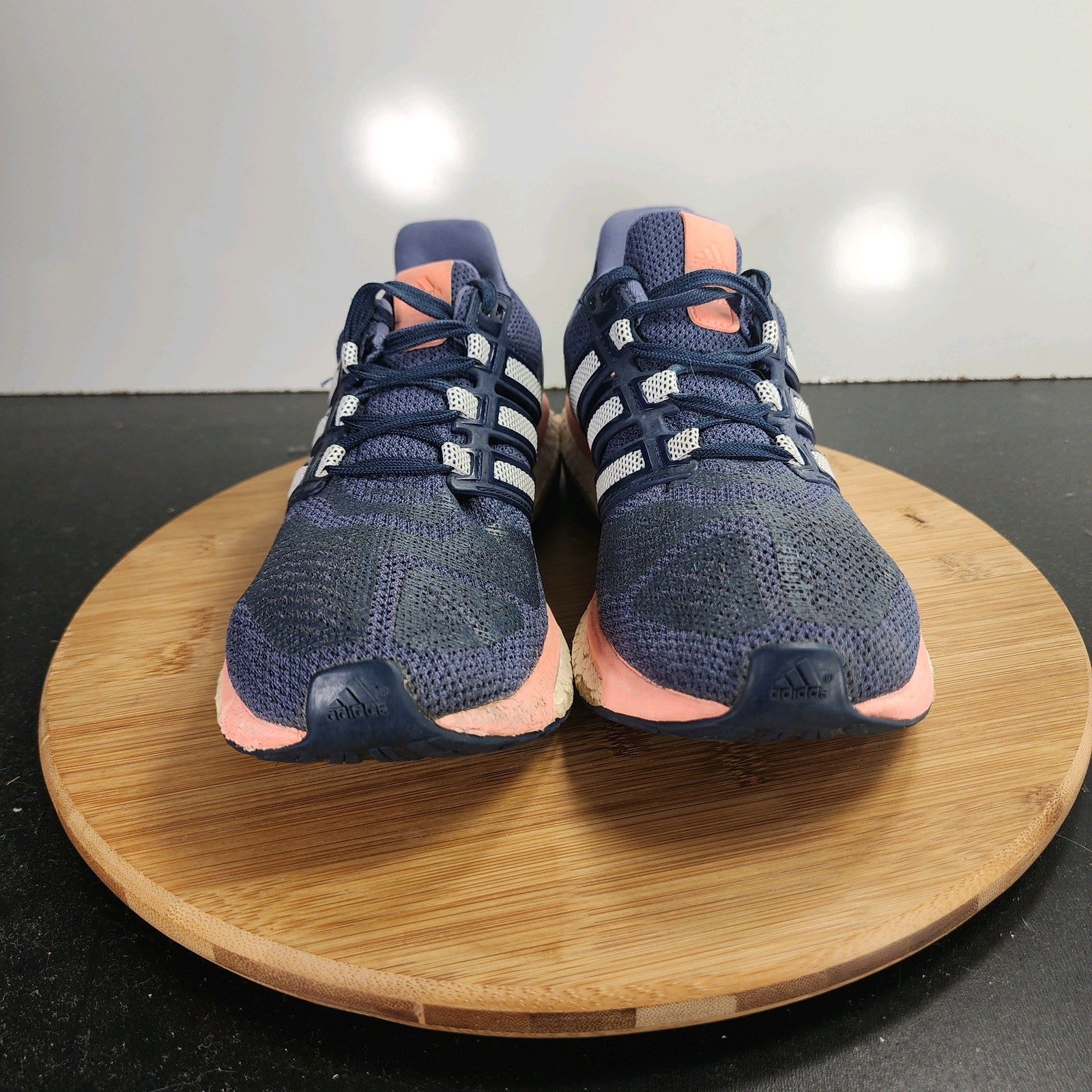 Women's Adidas Energy Boost Low Sz 8 009928 Blue Mesh Running Training Sneakers