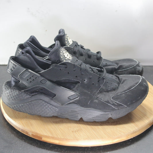 Nike Air Hurache Run Low Sz 11 Mens 008674 Triple Black Athletic Sneakers Shoes