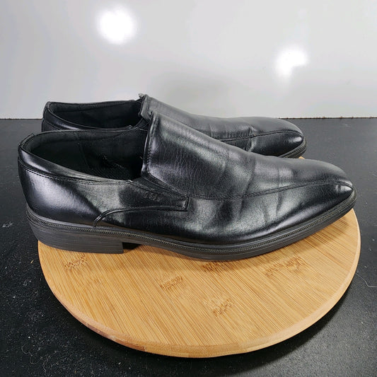 Soft Stags Slip On Sz 12 Mens 009707 Black Simulated Leather Formal Dress Shoes