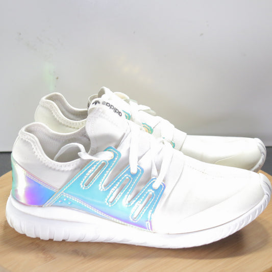 adidas Tubular Radial Sz 6youth=7.5 Womens 008318 White Blue Running Sneakers