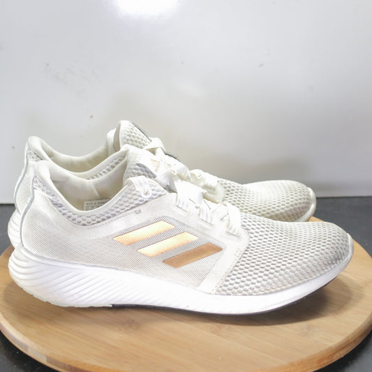 adidas Edge Lux 3 Low Size 10 Womens 008219 White Gold Running Athletic Sneakers