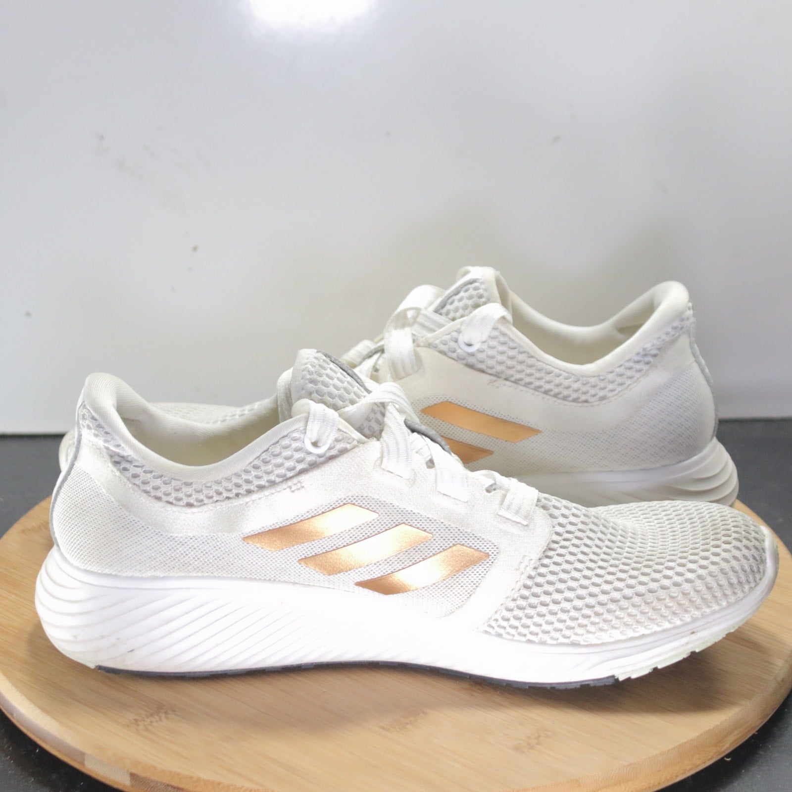 adidas Edge Lux 3 Low Size 10 Womens 008219 White Gold Running Athletic Sneakers