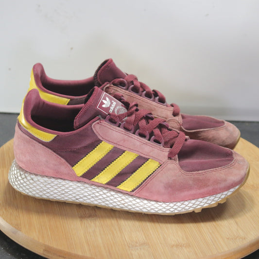 adidas Adistar Racer Low Size 7 Womens 008599 Burgundy Yellow Running Sneakers