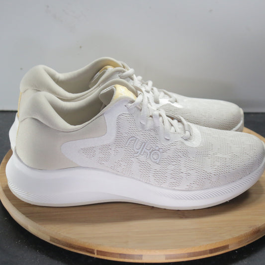 Ryka Mesh Walking Sz 9 Womens 008659 Beige White Running Athletic Sneakers Shoes