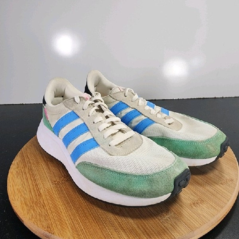 adidas Run 70s Sz 7 Womens 009265 Green Blue Black Running Athletic Sneakers