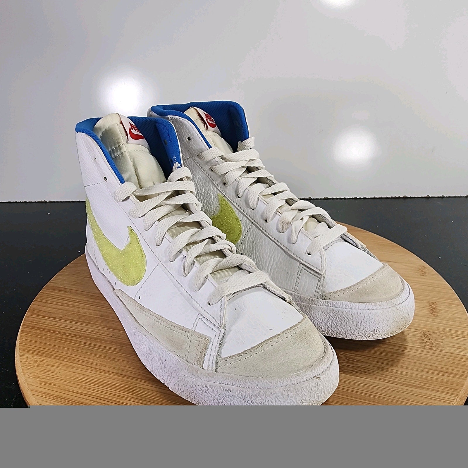 Nike Blazer Mid 77 GS Sz 6 Youth=7.5Womens 009539 White Leather Casual Sneakers