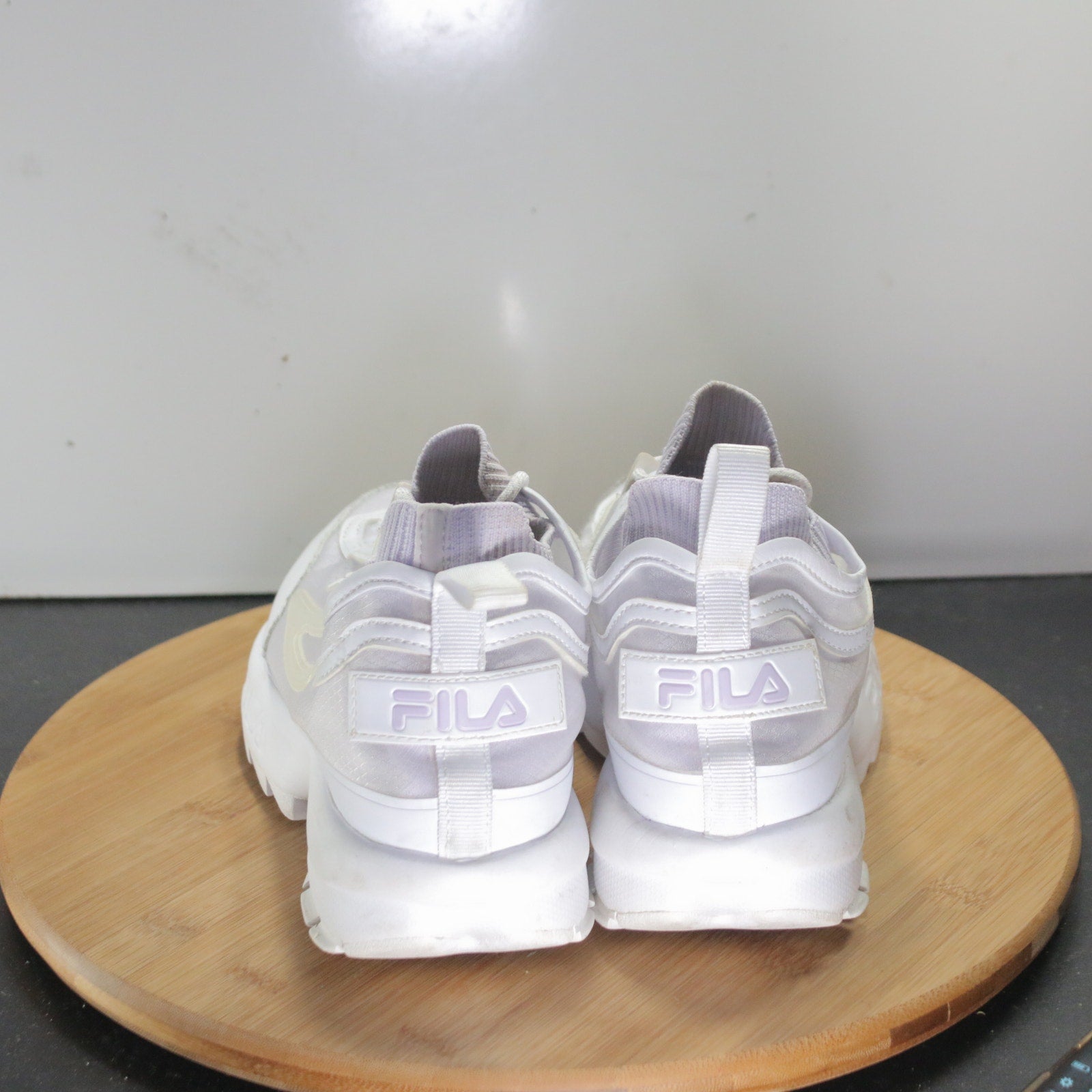 Fila Disruptor II Low Size 8.5 Womens 008199 Clear White Athletic Sneakers Shoes