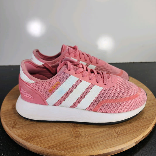 adidas N-5923 Low Sz 4 Big Kids 009592 Pink Mesh Running Casual Sneakers Shoes