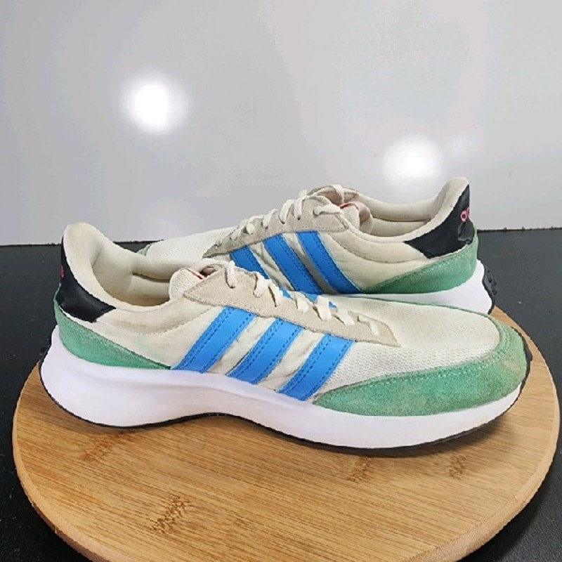 adidas Run 70s Sz 7 Womens 009265 Green Blue Black Running Athletic Sneakers