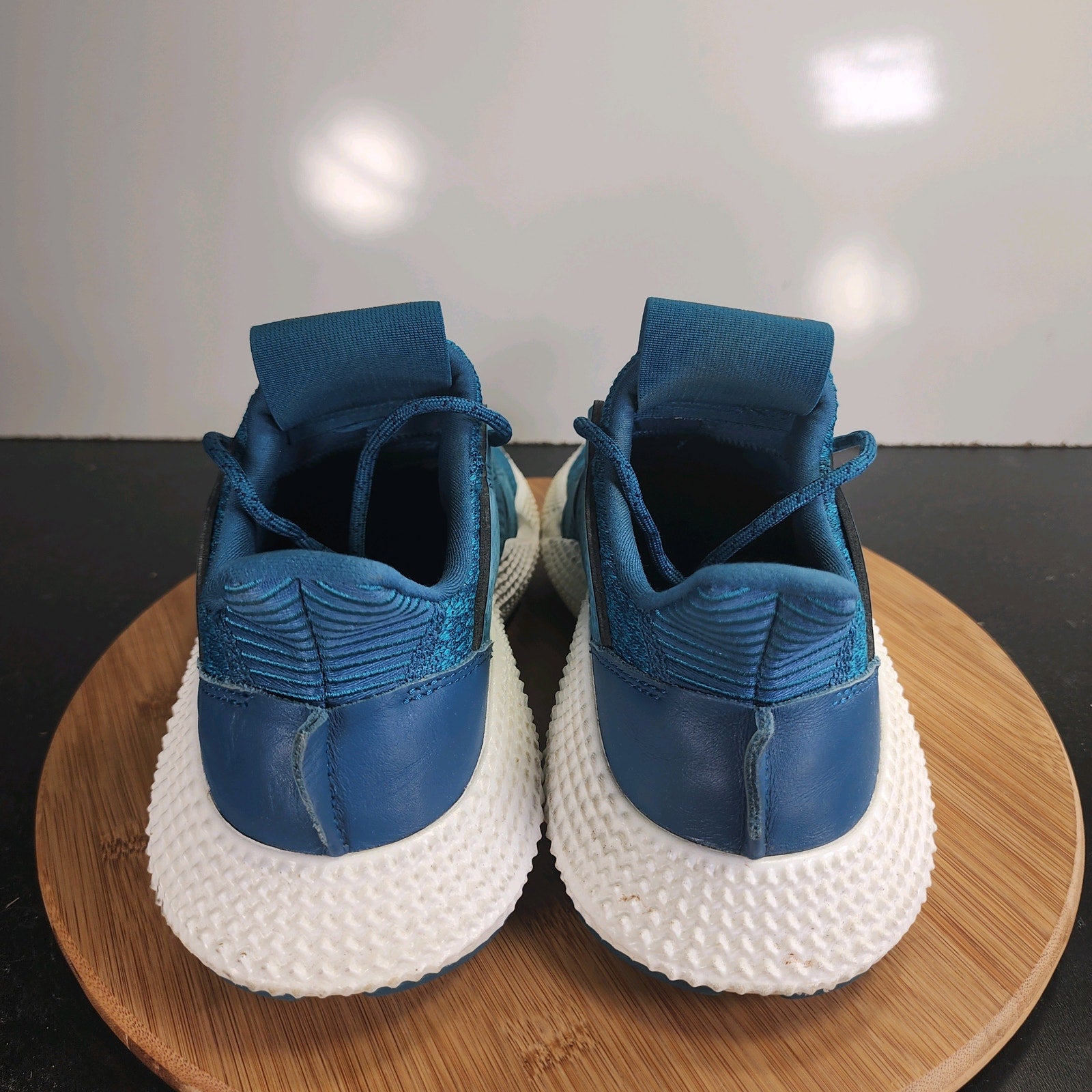 Womens adidas Prophere Low Sz 9 010089 Teal Blue Knit Running Training Sneakers