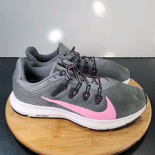 Women's Nike Quest 2 Low Sz 9 010293 Wolf Gray Pink Mesh Running Sneakers Shoes