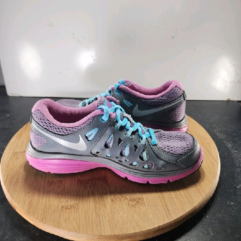 Nike Dual Fusion Run 2 Sz 5.5Womens 008881 Gray Purple Running Trainers Sneakers