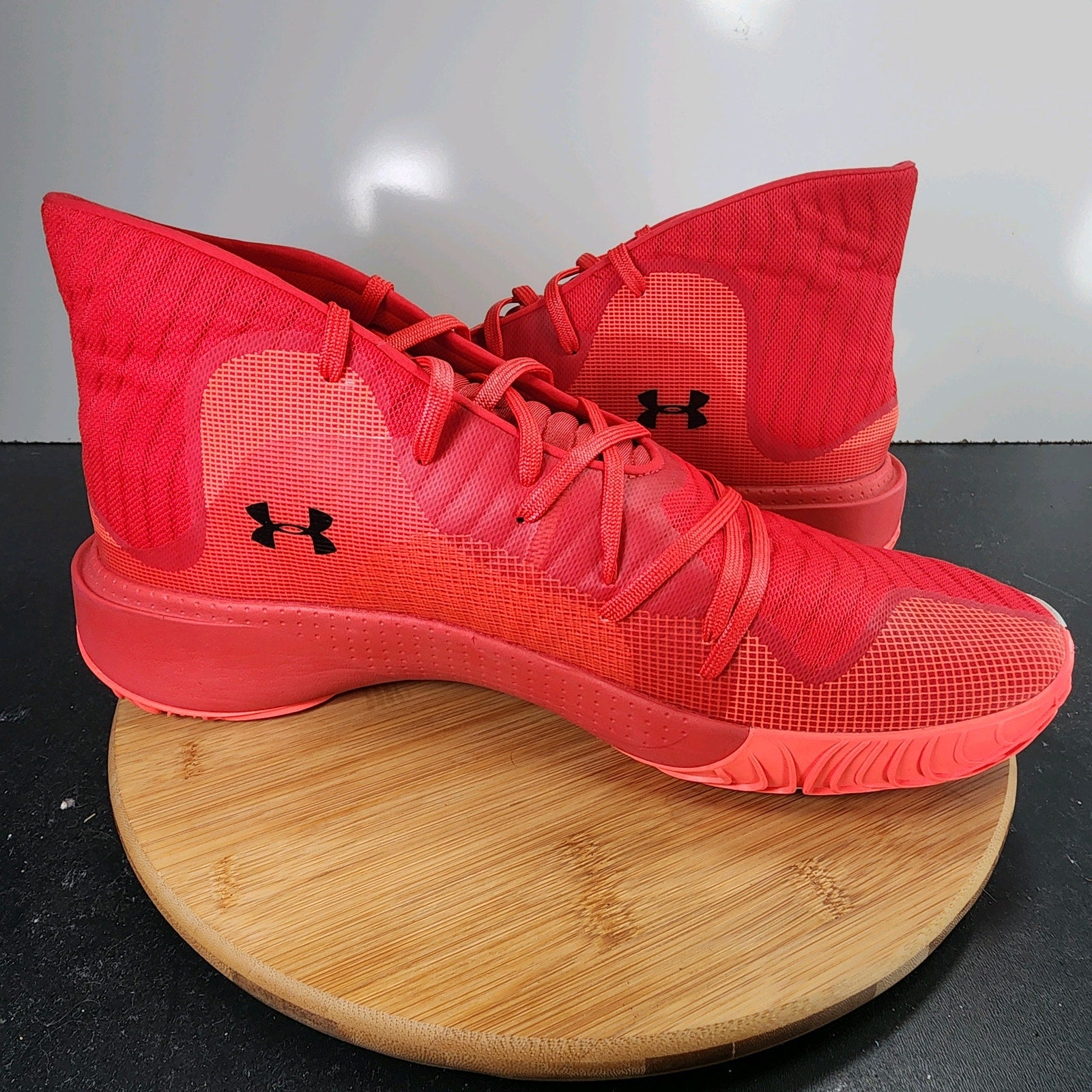 Mens Under Armour Anatomix Spawn Sz 16 009918 Red Mesh Basketball Sneakers Shoes