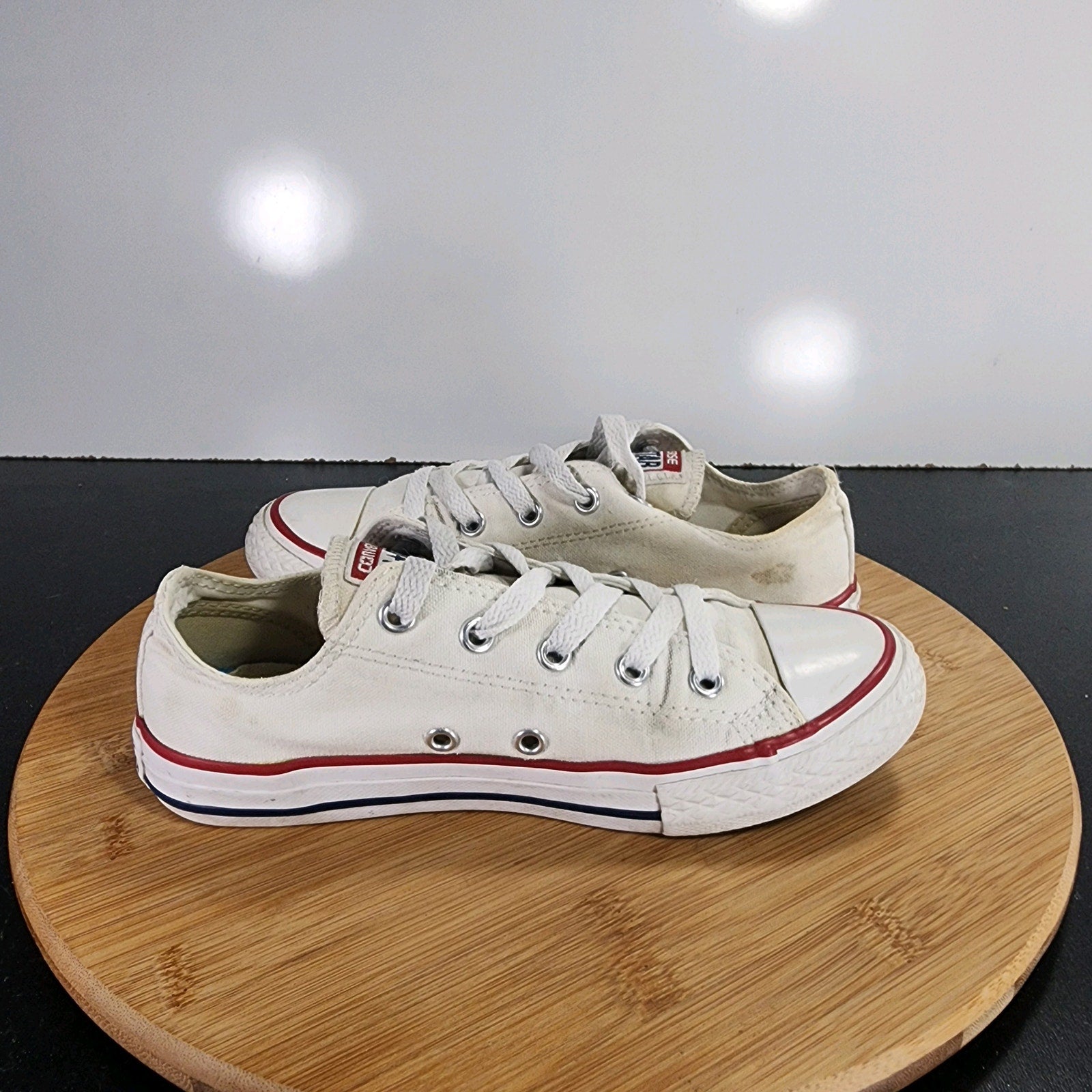 Converse Chuck Taylor All Star Low Sz 2Big Kids 009386 White Red Casual Sneakers