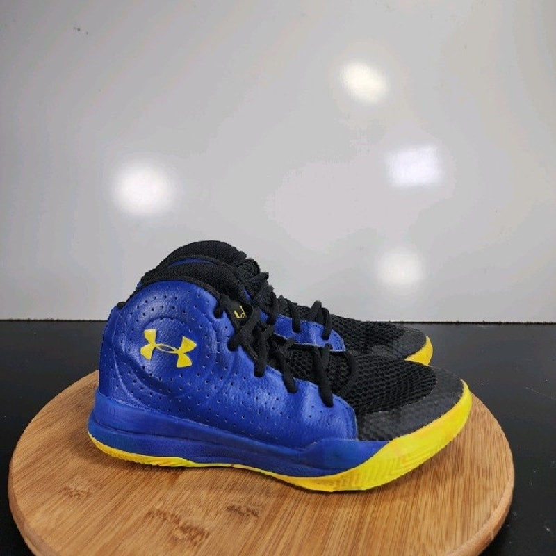 Under Armour Jet 2019 Sz 5 Youth=6.5Womens 008849 Blue Black Basketball Sneakers