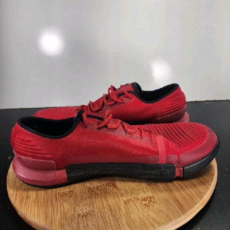 Under Armour TriBase Reign Sz 11 Mens 009004 Red Black Running Trainers Sneakers