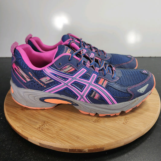 Womens ASICS GEL-Venture 5 Sz 10 009950 Blue Mesh Trail Running Sneakers Shoes