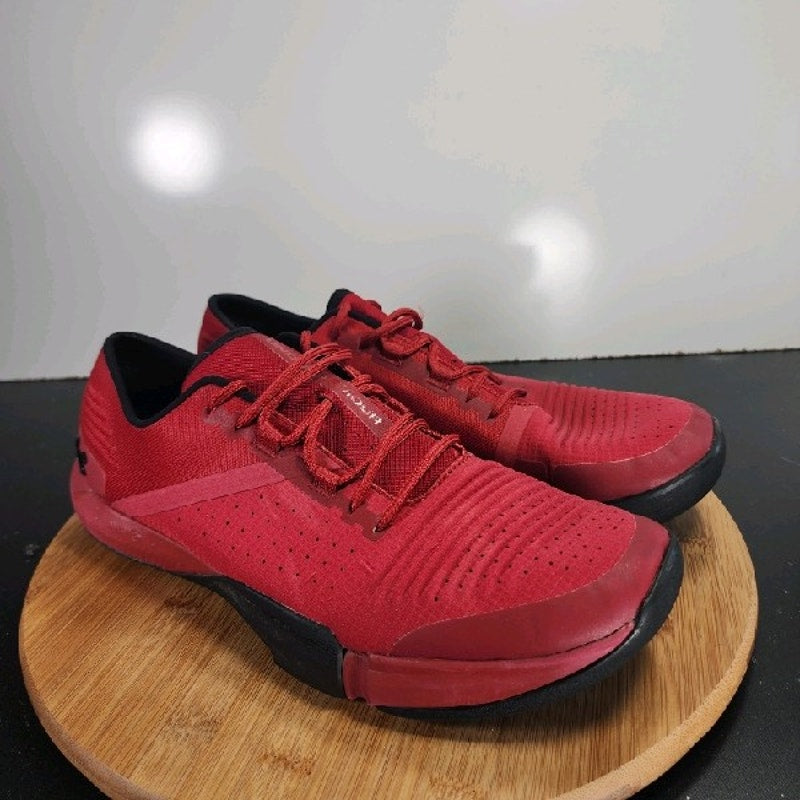 Under Armour TriBase Reign Sz 11 Mens 009004 Red Black Running Trainers Sneakers