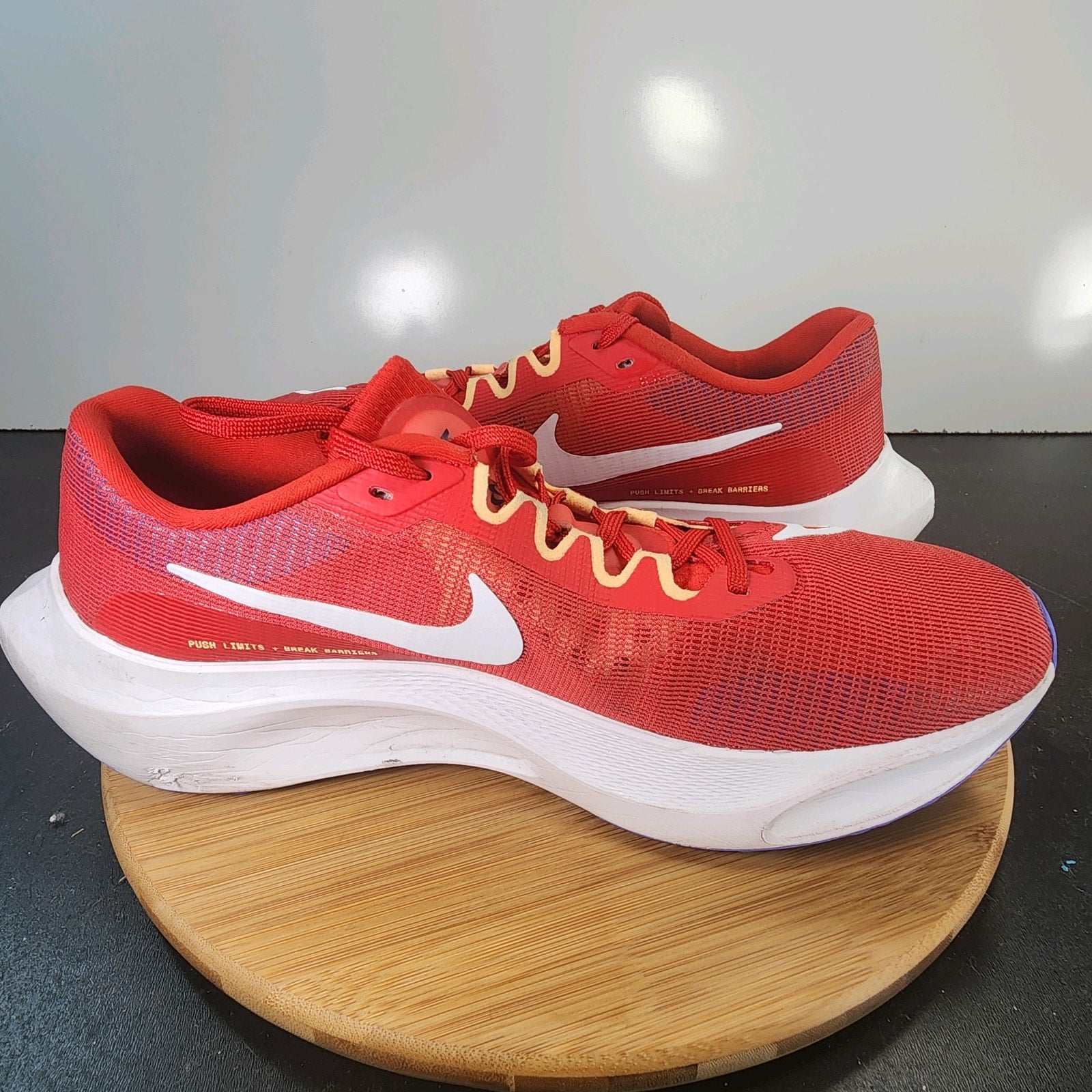 Men's Nike Zoom Fly 5 Low Sz 13 010320 Red White Mesh Running Casual Sneakers