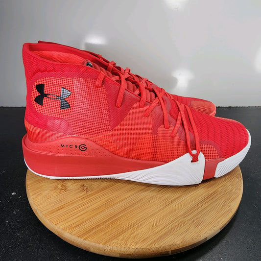 Mens Under Armour Anatomix Spawn Sz 16 009918 Red Mesh Basketball Sneakers Shoes