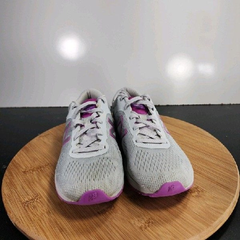 New Balance Fresh Foam Sz 3 Big Kids 009189 Gray Purple Running Sneakers Shoes