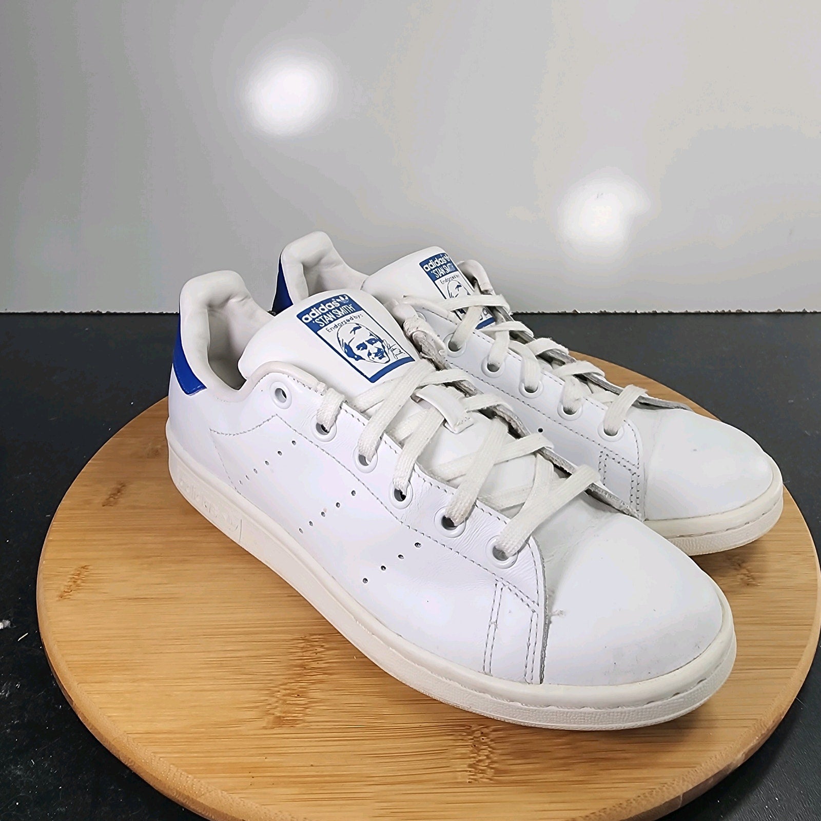 Sz 6Youth Fit 7.5Women's Adidas Stan Smith 010264 White Leather Running Sneakers