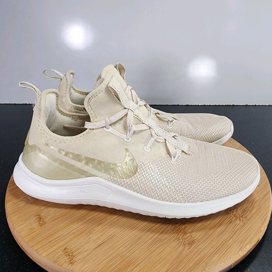 Nike Free Trainer Low Sz 10 Womens 009376 Light Cream Chanpagne Running Sneakers