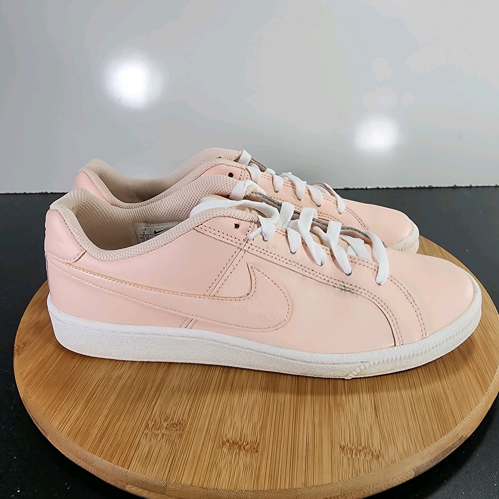 Nike Court Royale Sz 9 Womens 009566 Washed Coral Pink Leather Casual Sneakers