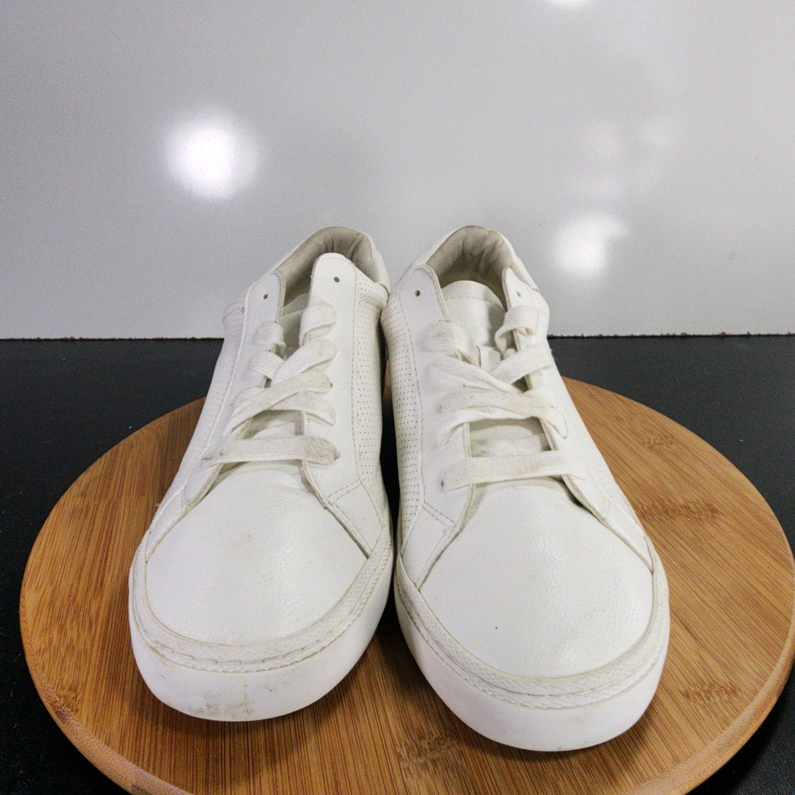 A New Day Maddison Low Sz 11 Mens 009436 Triple White Tennis Sneakers Shoes