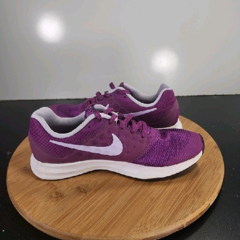 Nike Downshifter 7 Low Sz 5 Youth=6.5Womens 009015 Purple White Running Sneakers