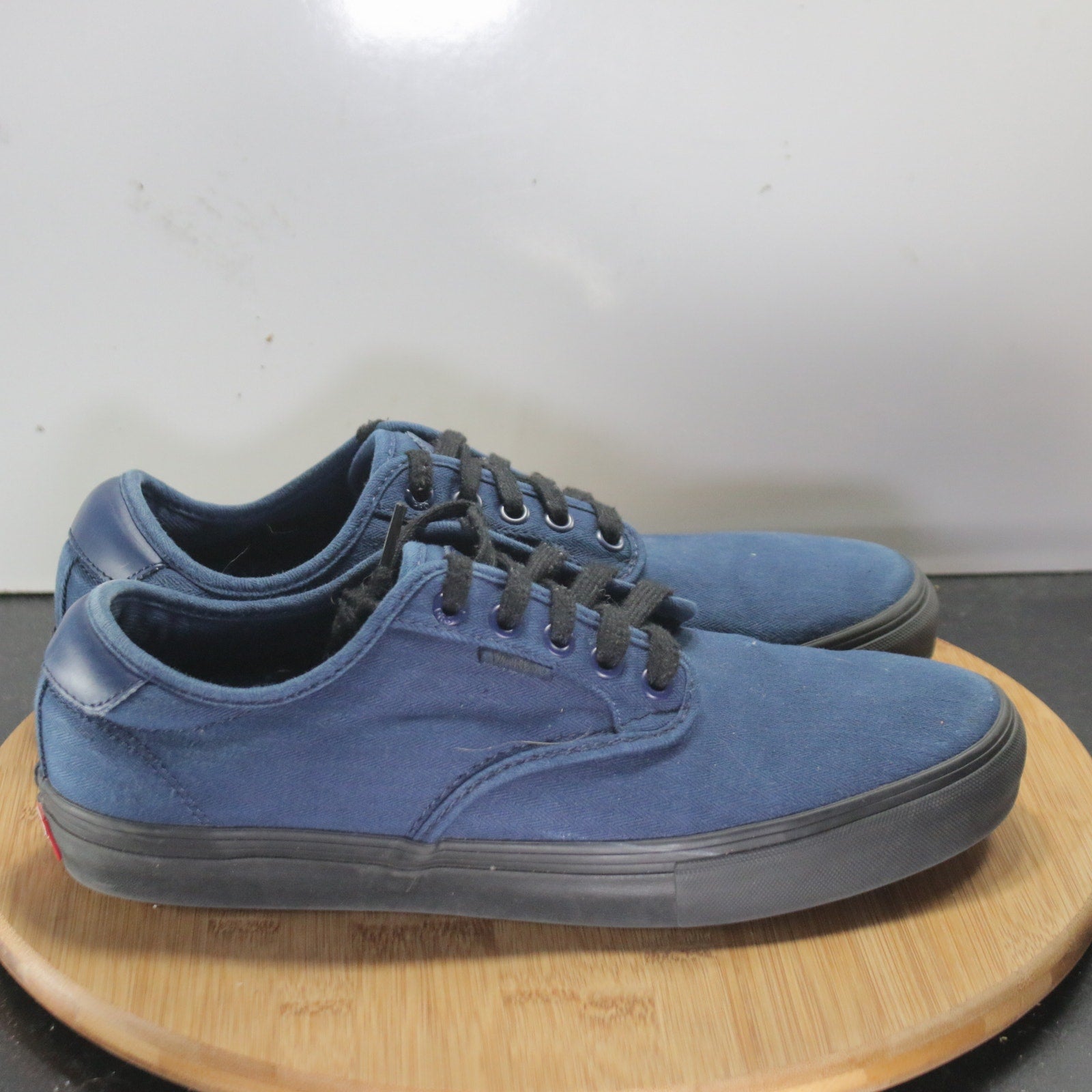 VANS Classic Low Size 9.5 Mens 008343 Blue Black Skateboarding Sneakers Shoes