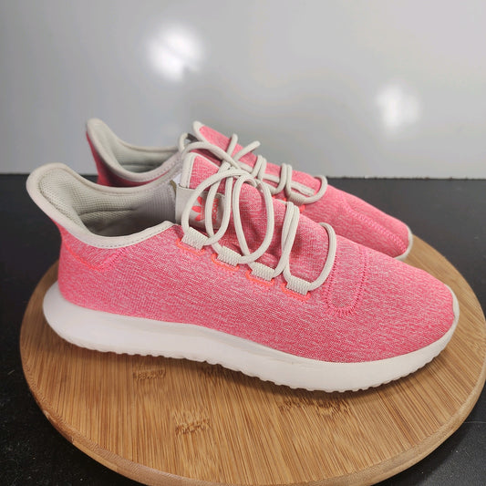 Womens Adidas Tubular Shadow Sz 8 009986 Pink Knit Running Casual Sneakers Shoes