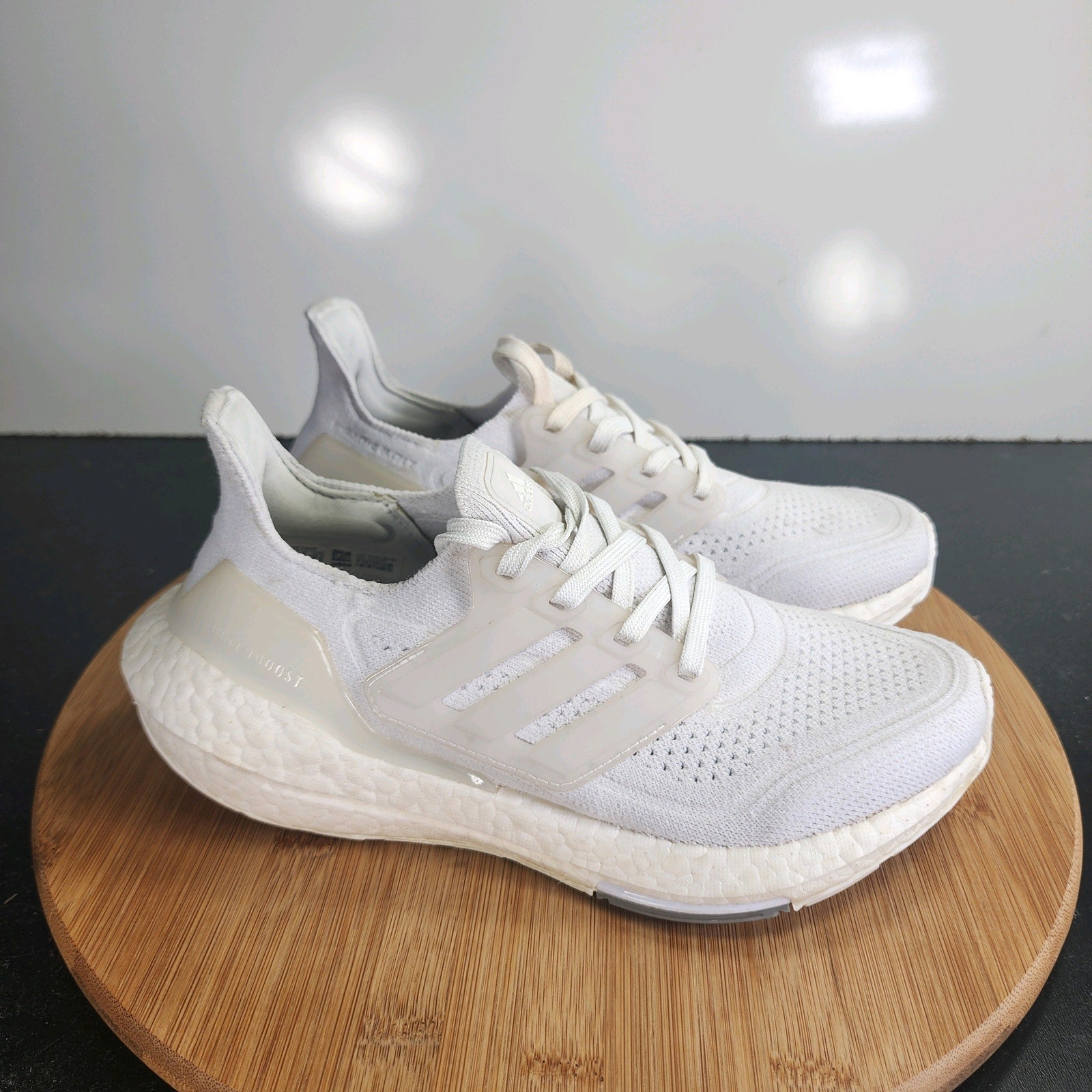 Big Kids Adidas Ultraboost Low Sz 4 010051 White Mesh Running Training Sneakers