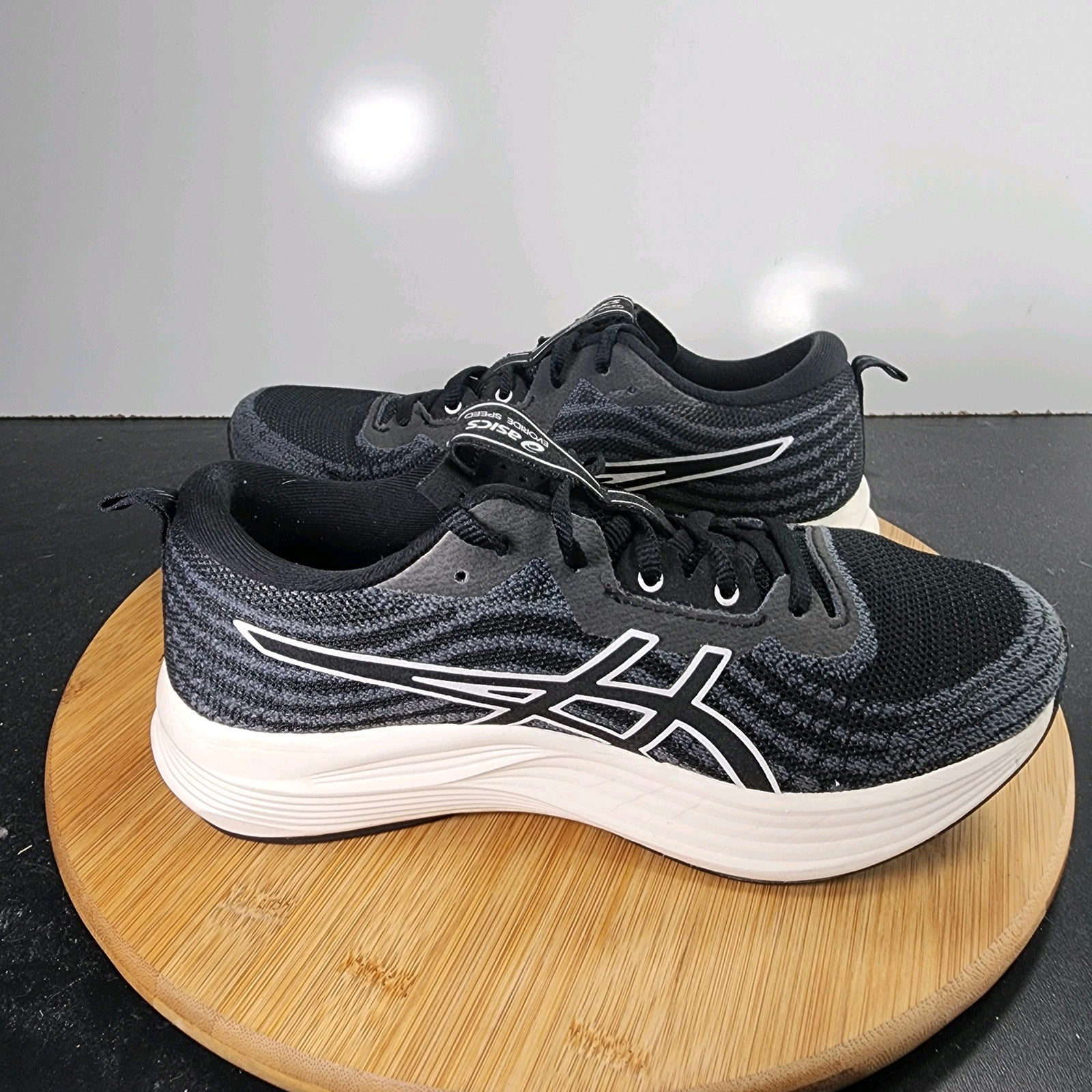 Women's Asics EvoRide Speed Low Sz 7 010252 Black Mesh Running Walking Sneakers