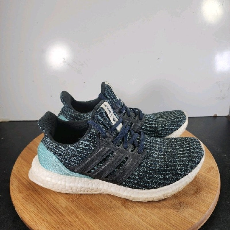 adidas Parley x UltraBoost Sz 5 Youth=6.5Womens 008822 Black Running Sneakers