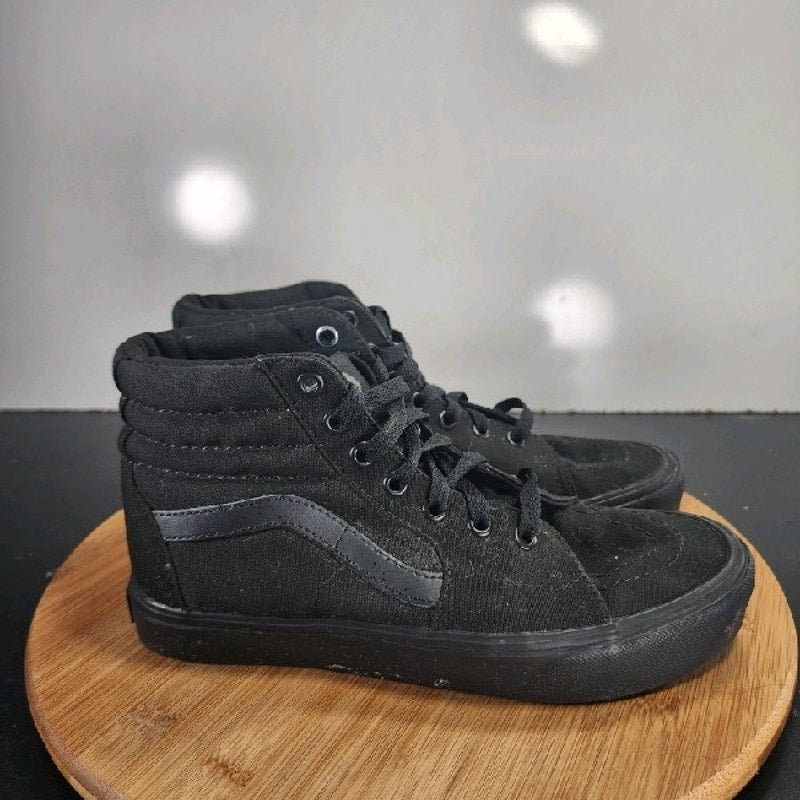 VANS Sk8-High Sz 7.5 Womens 008918 Triple Black Skateboarding Sneakers Shoes