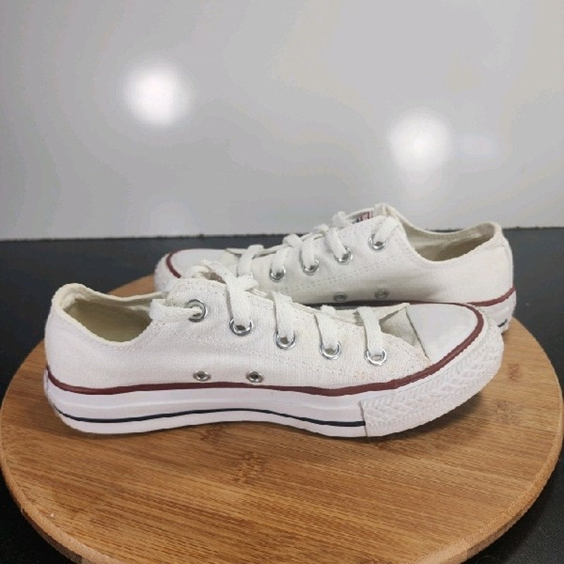 Converse All Star Low Sz 6 Womens 009213 White Canvas Casual Lifesyle Sneakers