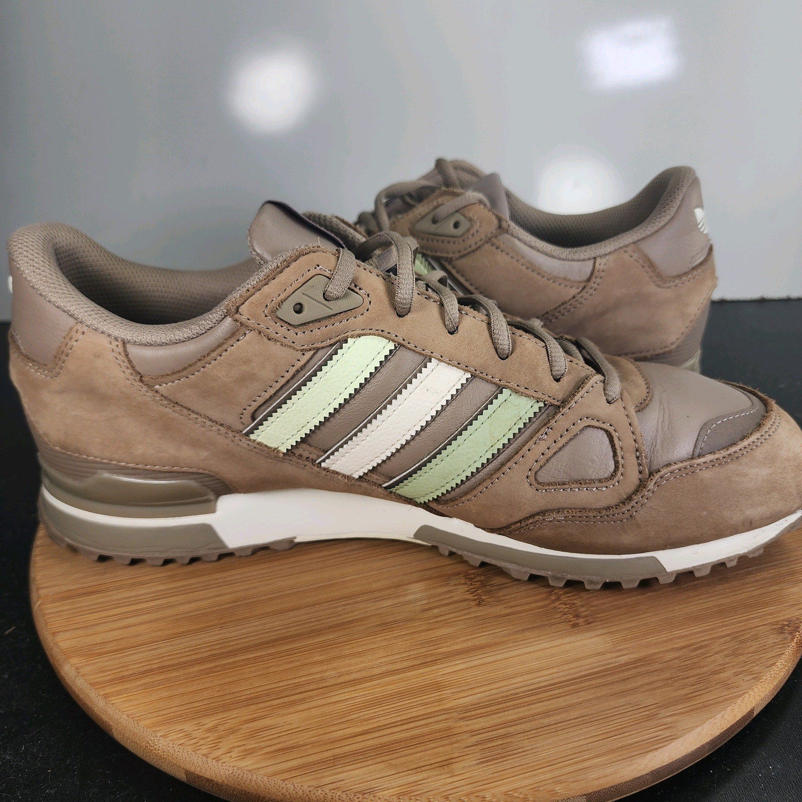 Men's Adidas Torsion Sz 12 010125 Brown Leather Running Casual Sneakers Shoes