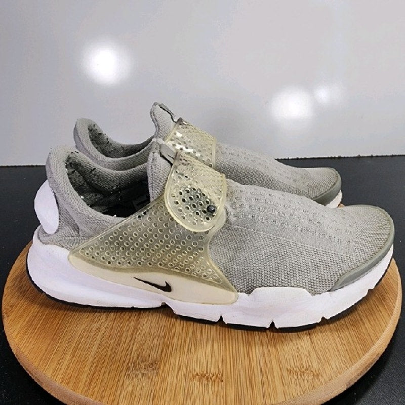 Nike Sock Dart Low Sz 9 Mens 009278 Gray White Running Training Sneakers Shoes