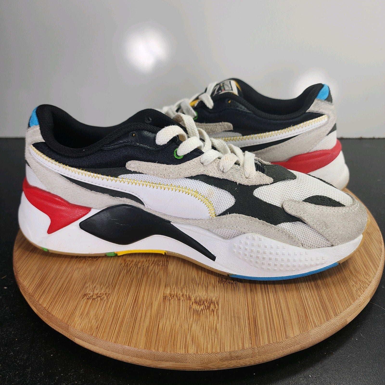 Men's PUMA RS-X3 Olympic Sz 9 009960 White Mesh Running Athletic Sneakers Shoes