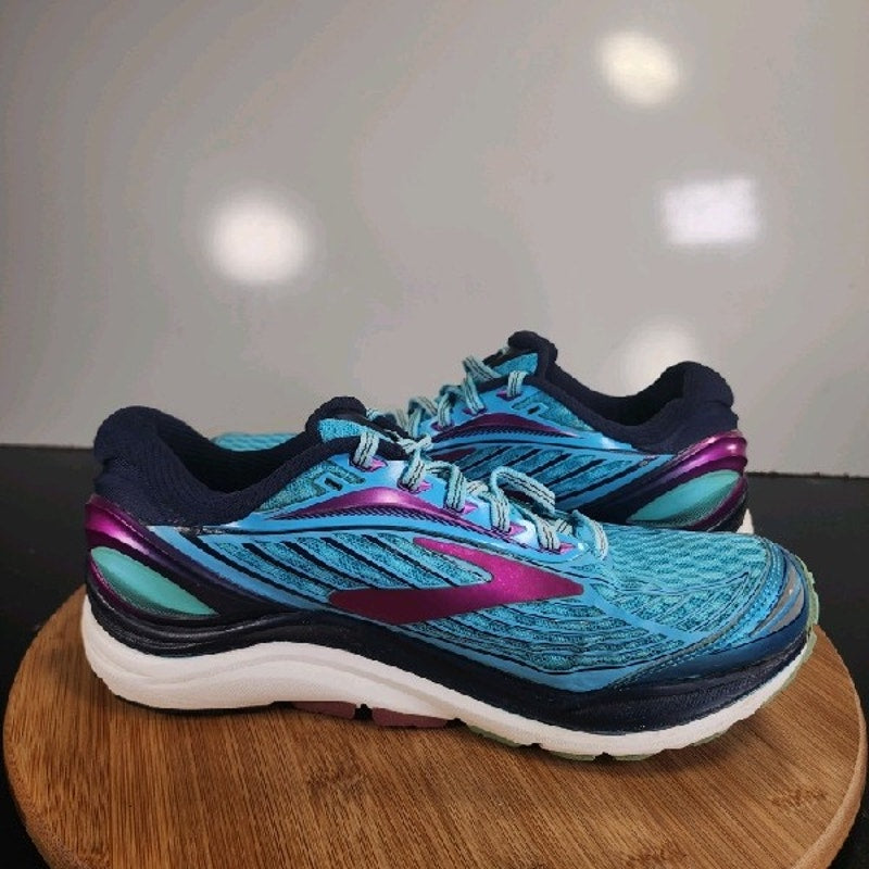 Brooks Transcend 4 Low Sz 8.5Womens 008962 Blue Purple Running Athletic Sneakers