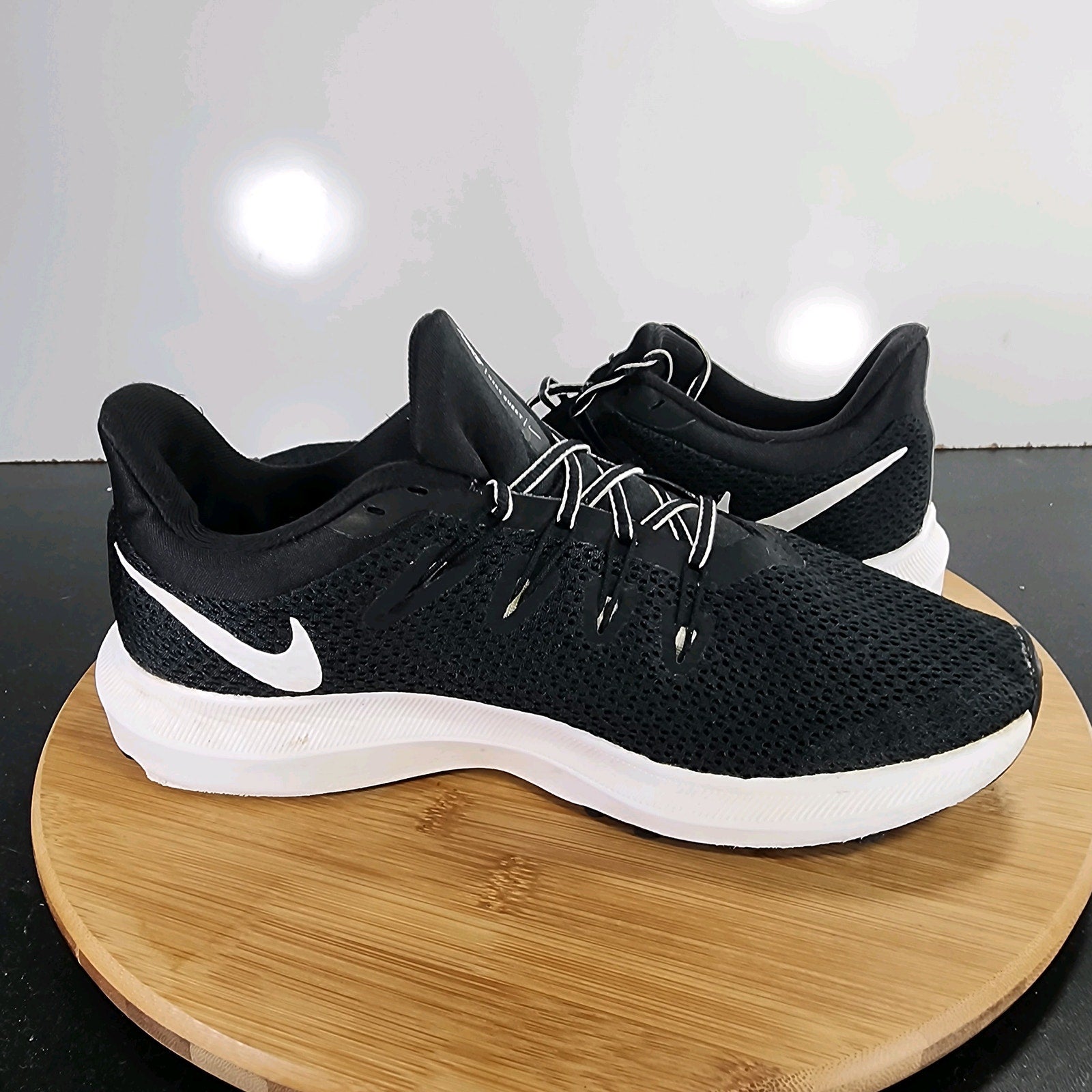 Nike Quest 2 Low Sz 8.5 Womens 009570 Black Mesh Running Athletic Sneakers Shoes