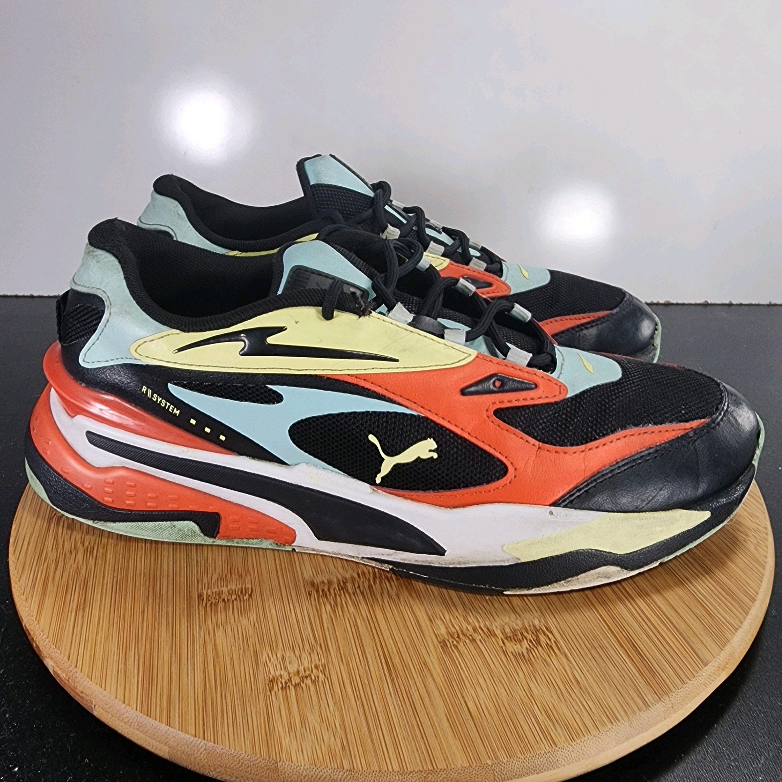 PUMA RS-Fast Franchise Low Sz 10.5 Mens 009412 Black Red Blue Running Sneakers