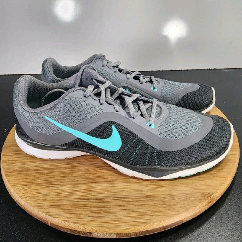 Nike Flex TR 6 Low Sz 10 Womens 009124 Gray Blue Running Training Sneakers Shoes