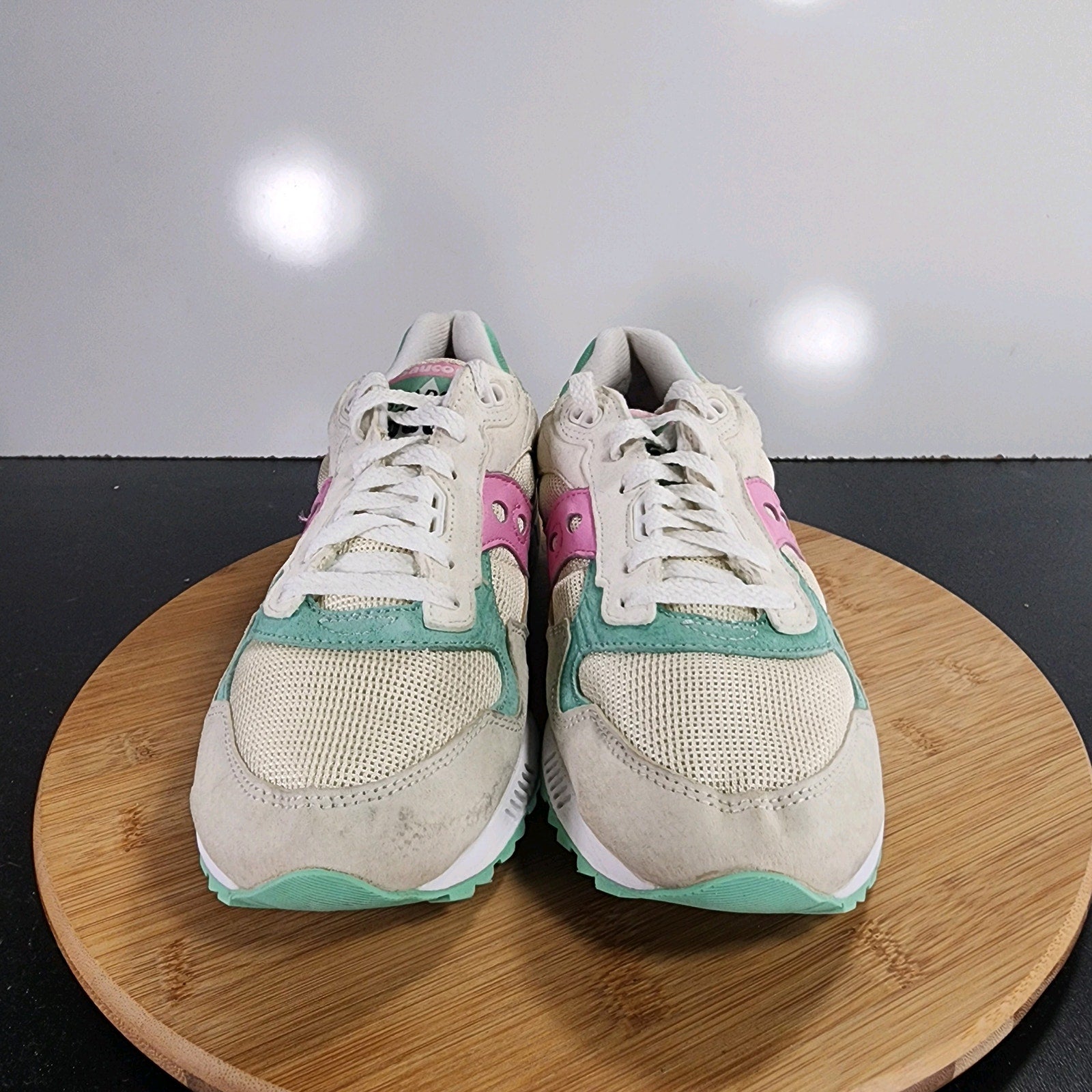 Saucony Shadow 5000 Low Sz 7.5 Mens 009464 Green Pink Lifestyle Running Sneakers