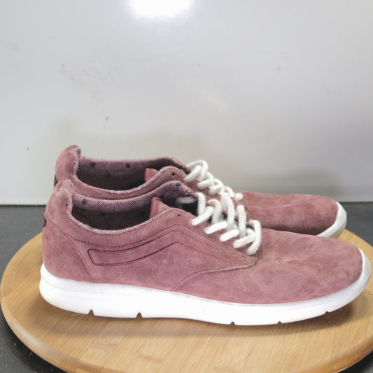 VANS Ultracush Low Size 9.5 Womens 008392 Burgundy White Skateboarding Sneakers