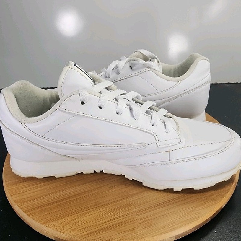 FILA Classico 9 Low Sz 10 Mens 009127 White Leather Running Training Sneakers